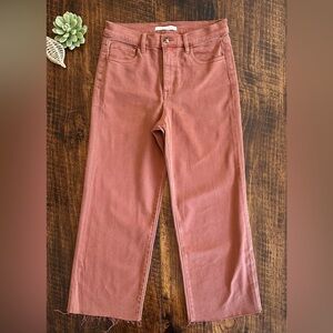 Eunina | Dawn Super High Rise Wide leg Crop Jeans, Color Rust, Size 29